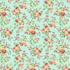 Henry Glass Serene Garden Floral Vines Aqua