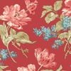 Andover Fabrics Lighthouse Front Porch Bouquet Red Roof