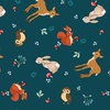Michael Miller Fabrics Midnight Forest Babies Spruce