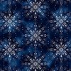 Hoffman Fabrics Midnight Perch Snowflakes Midnight/Silver