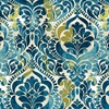 Studio E Fabric You Damask! 118 Inch Wide Backing Fabric Damask Teal
