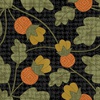 Maywood Studio Autumn Harvest Flannel Pumpkin Vine Black