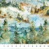 Northcott The Great Outdoors Mountain Scene Teal/Multi
