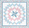 Eaton Place Floral Kaleidoscope (Blue) Free Quilt Pattern
