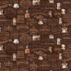 Riley Blake Designs Coffee Time Text Brown
