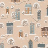 Moda Purrfect Christmas Snowy Town Bubblegum