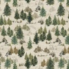 Clothworks Lake and Lodge Trees Cream