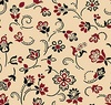 QT Fabrics Oxford Archival Flower with Dotted Scroll Cream