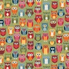 Andover Fabrics Autumn Days Owls Green