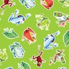 Benartex Rainforest Glow Hop to It Lime Green