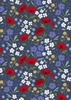 Lewis and Irene Fabrics Forever Blooms Wild Blooms Prussian Blue