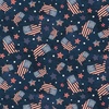 P&B Textiles Farmhouse Americana Wooden Map Toss Navy