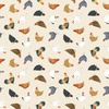 Clothworks Simple Life Chickens Light Butter