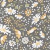 Moda Buttercup and Slate Buttercup Blooms Slate