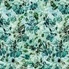 P&B Textiles 108 Inch Wide Backing Fabric Petal Play Allover Graphic Floral Teal/Green
