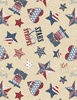 Wilmington Prints Stars of Valor Patriotic Toss Cream