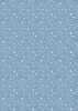 Lewis and Irene Fabrics A Winter's Moon Twinkling Stars Mid Winter Blue with Pearl