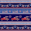 Henry Glass Wings of Freedom Border Stripe Blue/Multi
