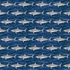 Andover Fabrics Deep Blue Sea Sharks Dark Blue