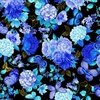 Timeless Treasures Escapade Butterfly Floral Black