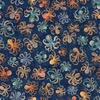 QT Fabrics Deep Sea Dazzle Octopus Navy