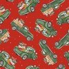 Blank Quilting Comfort and Joy Green Trucks Red