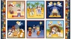 Blank Quilting Away in a Manger Nativity Block Panel Blue