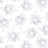 Henry Glass Quilters Flour VI Stylized Rose White on White
