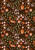 Lewis and Irene Fabrics Snuggle-up Season Flannel Squirrels and Hedgehogs on Dark Brown
