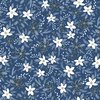 P&B Textiles Joyful Holiday Floral Toss Blue