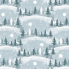 Blank Quilting Winter Whispers Scenic Trees with Sky Light Blue