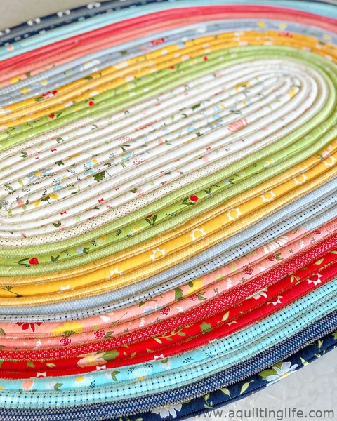 Jelly Roll Rug by A Quilting Life