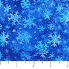 Northcott Illuminations Snowflakes Dark Blue
