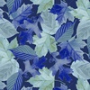 Blank Quilting Natural Beauties Leaves Blue