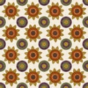 Maywood Studio Autumn Harvest Flannel Penny Rug Flowers Cream