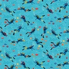 Andover Fabrics Deep Blue Sea Divers Light Blue