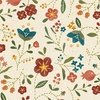 Marcus Fabrics Woolly Whims 108 Inch Wide Backing Fabric Floral Cream