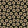 Henry Glass Autumn Elegance Metallic Tossed Sunflower Black