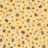 QT Fabrics Sunflower Serenade Sunflowers and Bumblebees Orange