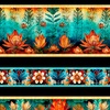 QT Fabrics Oasis Fiesta Border Stripe Multi