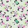 Susybee Panda Party Tossed Pandas Soft Green