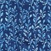 Anthology Fabrics Moody Blue Baliscapes Batik Leaves Blue