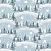 Blank Quilting Winter Whispers Scenic Trees with Sky Light Blue