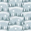 Blank Quilting Winter Whispers Scenic Trees with Sky Light Blue