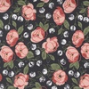 Moda Country Rose Country Bouquet Charcoal