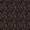 QT Fabrics Oxford Archival Flower with Dotted Scroll Black