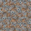 P&B Textiles Still Life Allover Floral Rust/Blue
