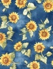 Wilmington Prints Sunspell Sunflowers Toss Blue