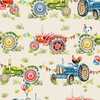 Michael Miller Fabrics Town Fair Tractors Cream