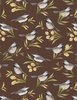 Wilmington Prints Chickadee Charm Birds All Over Brown